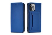 Handys - Cover & Cases - Hurtel Magnet Card Case for Samsung Galaxy S23 Ultra Flip Cover Wallet Stand Blue - 9145576271124