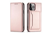 Handys - Cover & Cases - Hurtel Magnet Card Case for Samsung Galaxy S23 Ultra Cover with Flip Wallet Stand Pink - 9145576271148