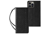 Handys - Cover & Cases - Hurtel Magnet Strap Case for Samsung Galaxy S23 Flip Wallet Mini Lanyard Stand Black - 9145576271230