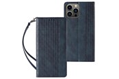 Handys - Cover & Cases - Hurtel Magnet Strap Case for Samsung Galaxy S23+ Flip Wallet Mini Lanyard Stand Blue - 9145576271285
