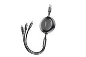 USB Kabel - Baseus Golden Loop 3in1 extendable cable USB - micro USB / Lightning / USB-C 3.5A 35cm - 120cm black (CAMLT-JH01) *DEMO* - CAMLT-JH01