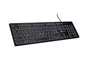 Tastaturen - Natec HERRING GLOW - keyboard - slim design low profile full size - QWERTY - US - black Input Device - Tastatur - Englisch (US) - Schwarz - NKL-2342