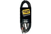 Audio Kabel - Yellow Cable K02-3 - 2 x RCA - 1/4" Klinke Mono-Kabel 3m. - ECO K02-3