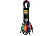 Audio Kabel - Yellow Cable P090-6 - 6 x 1/4" Klinke/Klinke Patchkabel 90cm. - ECO P090-6