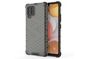 Handys - Cover & Cases - Hurtel Honeycomb Case Armor Cover with TPU Bumper for Samsung Galaxy A42 5G Black - 5907769325175