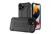 Handys - Cover & Cases - Hurtel Hybrid Armor Case Tough Rugged Cover for iPhone 13 Pro Black - 5907769326554