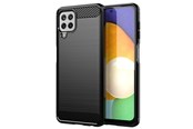 Handys - Cover & Cases - Hurtel Carbon Case Flexible Cover TPU Case for Samsung Galaxy A22 4G Black - 5907769326684