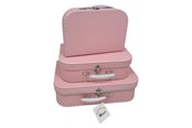 Kinderzimmer - Playwood Cardboard Suitcase Set Pink 3 pcs. - Sl0381