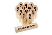 Gartenspiele - Molkky GO Pinewood Throwing Game with 12 Cones - 60595