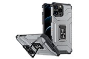 Handys - Cover & Cases - Hurtel Crystal Ring Case Kickstand Tough Rugged Cover for iPhone 13 Pro Black - 5907769330926