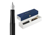 Utensilien zum Schreiben und Zeichnen - Waterman Impression Black Lacquer G.T. Fountain pen M Blue ink - 2225500