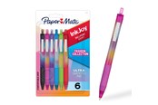 Utensilien zum Schreiben und Zeichnen - Paper Mate InkJoy 300RT Ballpoint Pens | Colourful Pens with Fashion Wraps | Retractable Medium Point (1.0mm) | Assorted Colours | 6 Count - 2226846