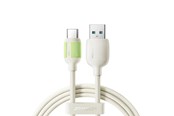 USB Kabel - Joyroom S-A53 3A USB-A - USB-C Cable with Fluorescent Tip 1.2m - Beige - S-A53_AC_1