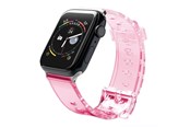 Smartwatch - Accessories - Hurtel Silicone Strap Bracelet Bracelet Strap Light for Apple Watch 38 / 40 mm - Red - 5907769332791