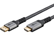 Display Kabel - Pro Diplayport- HDMI 2.0/2.1 - 2m - Grey - 4040849789656