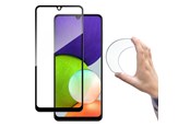 Handys - Schutzfolie - Wozinsky Full Cover Flexi Nano Glass Film Tempered Glass with Frame Samsung Galaxy A22 4G Black - 9111201943599