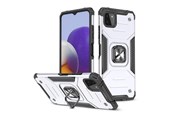 Handys - Cover & Cases - Wozinsky Ring Armor Armored Hybrid Case Cover + Magnetic Holder Samsung Galaxy A22 4G Silver - 9111201944862