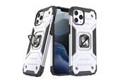 Handys - Cover & Cases - Wozinsky Ring Armor Hybrid Case Cover + Magnetic Holder iPhone 13 Pro Max Silver - 9111201944695