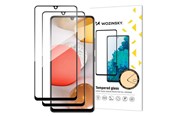 Handys - Schutzfolie - Wozinsky Set 2x Super Durable Full Glue Tempered Glass Full Screen Protector with Frame Case Friendly Samsung Galaxy A42 5G Black - 9145576216743