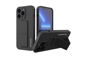 Handys - Cover & Cases - Wozinsky Kickstand Case Silicone Case with Stand iPhone 13 mini Black - 9145576234242
