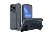 Handys - Cover & Cases - Wozinsky Kickstand Case Silicone Case with Stand iPhone 13 Mini Navy Blue - 9145576234273