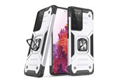 Handys - Cover & Cases - Wozinsky Ring Armor Armored Hybrid Case Cover + Magnetic Holder Samsung Galaxy S22 Ultra Silver - 9145576239780