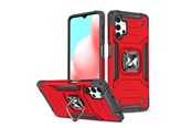 Handys - Cover & Cases - Wozinsky Ring Armor Armored Hybrid Case Cover + Magnetic Holder Samsung Galaxy A73 Red - 9145576243589
