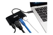 Dockingstationen - Eaton Series USB C to HDMI Multiport Video Adapter Converter w/ USB-A Hub USB-C PD Charging Port & Gigabit Ethernet Port Thunderbolt 3 Compatible USB Type C to HDMI USB Type-C - U444-06N-H4GUBC