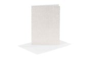 Blöcke, Formulare und Notizbücher - Creativ Company Cards and Envelopes 10.5x15cm Glitter White - 4 pcs. - 23028