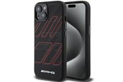 Handys - Cover & Cases - Mercedes AMG Silicone Large Rhombuses Pattern MagSafe Case for iPhone 15 / 14 / 13 - Black - 3666339141165