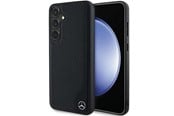 Handys - Cover & Cases - Mercedes Leather Debossed Line MagSafe Case for Samsung Galaxy S24 - Black - 3666339240943