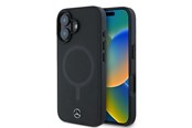 Handys - Cover & Cases - Mercedes Plain Smooth Leather MagSafe Case for iPhone 16 - Black - 3666339312701