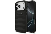 Handys - Cover & Cases - Mercedes AMG Leather Debossed Lines Logo Case for iPhone 17 Pro - Black - 3666339556129