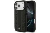 Handys - Cover & Cases - Mercedes Leather Laurel Leaves Stripes MagSafe Case for iPhone 17 Pro - Black - 3666339506247