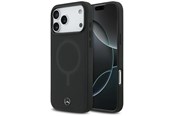 Handys - Cover & Cases - Mercedes Plain Smooth Leather MagSafe Case for iPhone 17 Pro Max - Black - 3666339568511