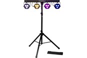 Musikinstrumente & DJ-Ausstattung - Algam Lighting 2-in-1 LED Scheinwerfer auf Stativ mit Fußcontroller - LAL STAGE-BAR II