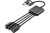 USB-Hubs - Sandberg USB-C/A to 2A+2C Splitter USB-Hubs - 4 - Schwarz - 136-81