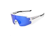 Fahrrad-Zubehör - Rockbros Polarized Cycling Glasses with UV Protection and Corrective Insert Blue Lenses - White - 8386824303780
