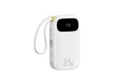 Powerbank (Akku) - Baseus EnerFill FC31 10000mAh 22.5W Power Bank with Digital Display with 2 Built-in Cables - White Powerbank (Akku) - Weiß - 10000 mAh - P10082106213-00