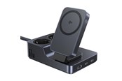 Handys - Adapter und Ladegeräte - Baseus NOMOS ND11 67W 6-in-1 Wireless Charging Station with Two AC Sockets - Black - E00078801123-00