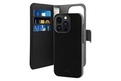 Handys - Cover & Cases - Puro Wallet Detachable MagSafe 2in1 Eco Leather Case with Flip and Wallet for iPhone 14 Pro Max - Black - IPC14P67BOOKC3BLK