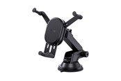 Handys - Anderes Zubehör - Baseus Stable Car Holder with 15W Inductive Charger Gravity and Suction Cup - Black - C40447002113-Z1
