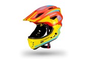 Fahrrad-Zubehör - Rockbros TT-32SOYB-S children's bicycle helmet with detachable chinbar size S - yellow-orange - TT-32SOYB-S