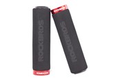 Fahrrad-Zubehör - Rockbros BT1001BKRD sponge bicycle handlebar grips - black and red - BT1001BKRD