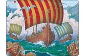 Puzzle - Larsen Puzzles Puzzle Viking Ship - Ormen Lange - 64 pieces Maxi (36.5x28.5 cm) Boden - FI6