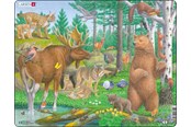 Puzzle - Larsen Puzzles Puzzle Forest Animals - 29 pieces Maxi (36.5x28.5 cm) Boden - FH36