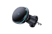 Handys - Adapter und Ladegeräte - Wozinsky WCT5-Q6S2Y Car Holder with Qi/MagSafe 15W Inductive Charger for Ventilation Grill with Fan - Black - 5907769372513