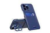 Handys - Cover & Cases - Hurtel Leather Stand Case for Samsung Galaxy S23+ Cover Card Wallet with Stand Blue - 5907769353451