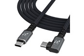 USB Kabel - Wozinsky WPS3-UY41S USB-C USB4 40Gb/s 240W 1m 4K Angled Cable - Black - 5907769376696