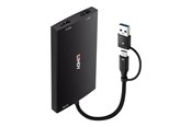 Display Kabel - Lindy USB Type A and C to Dual HDMI 4K60 Converter - 43430